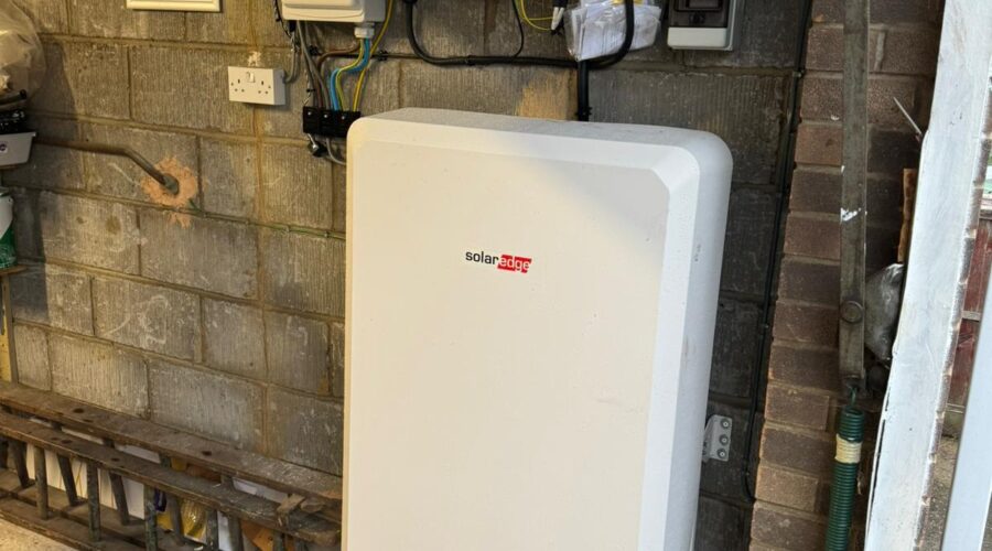A Solar Edge battery system installed in a domestic home in Lincoln.